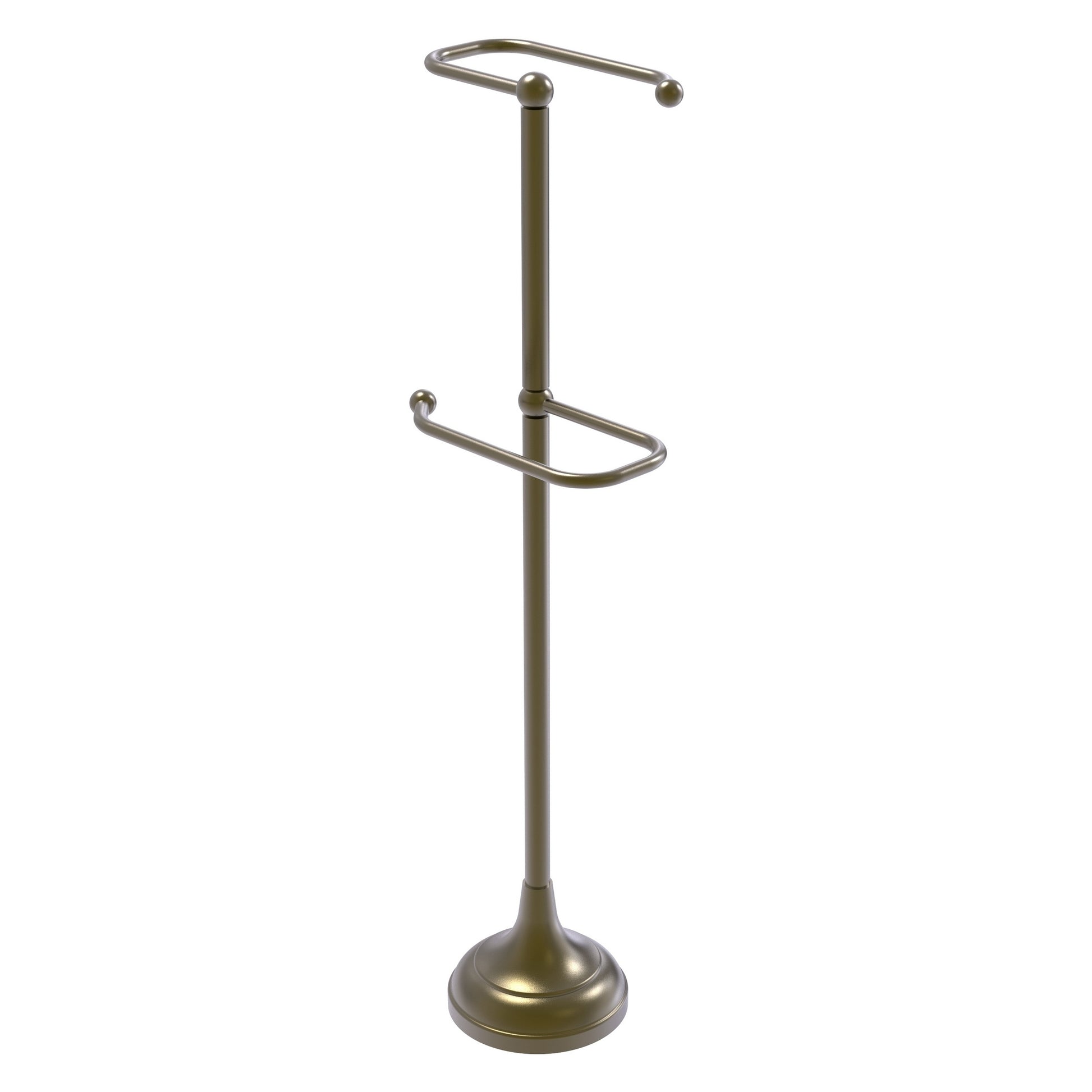 Allied Brass TS-29-ABR 2-Roll Antique Brass Freestanding Toilet Tissue Holder