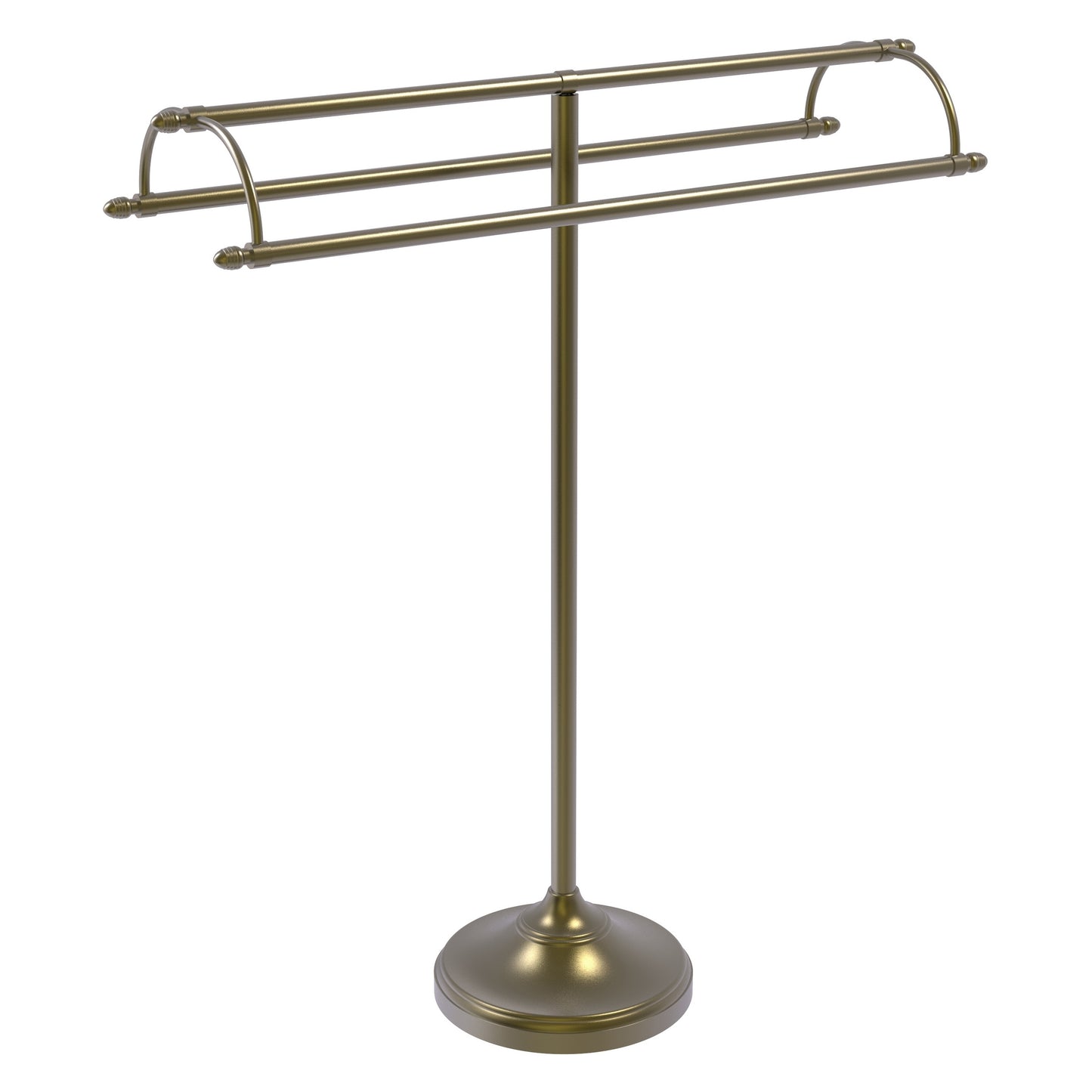 Allied Brass TS-30-ABR 2-Arm Antique Brass Freestanding Towel Holder