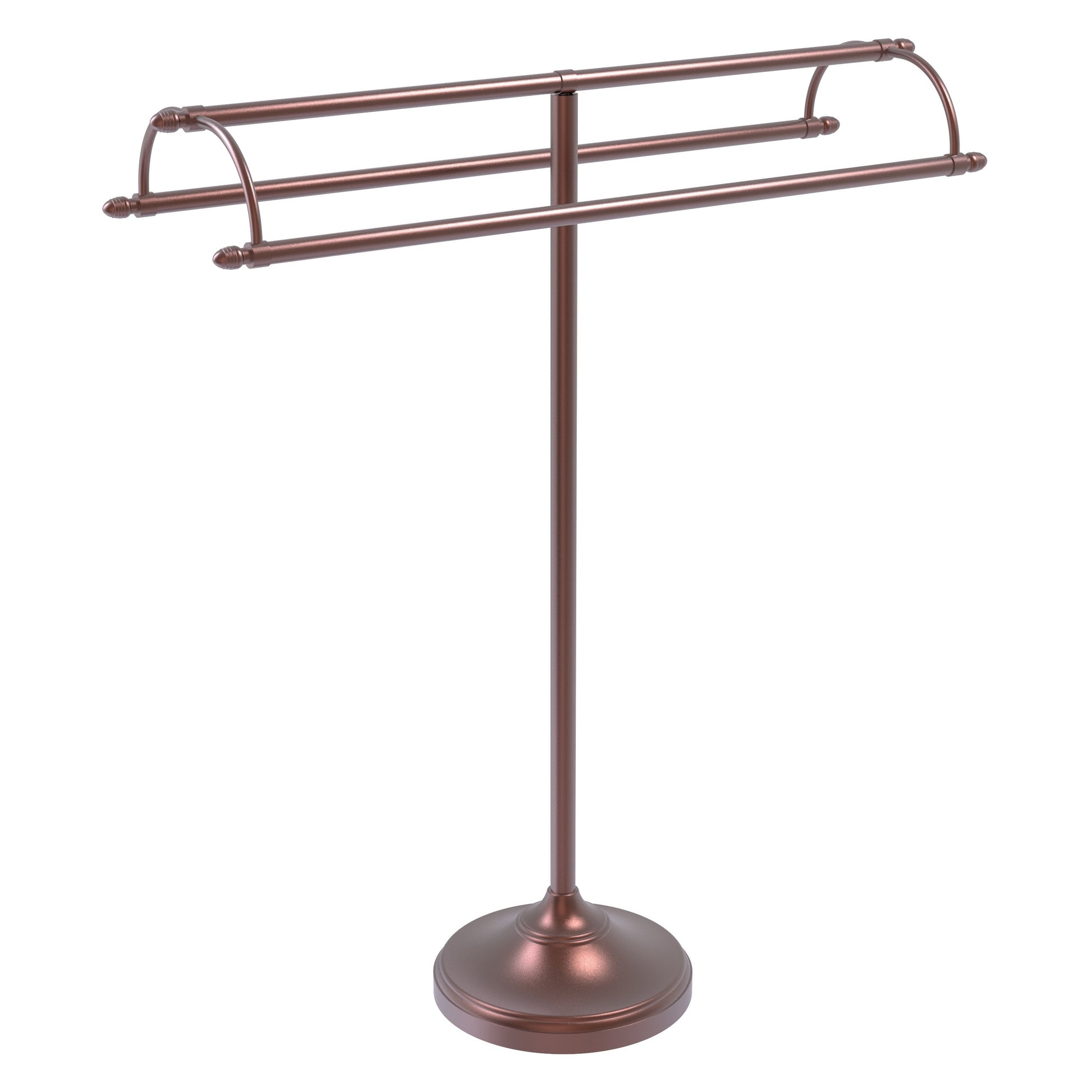 Allied Brass TS-30-CA 2-Arm Antique Copper Freestanding Towel Holder