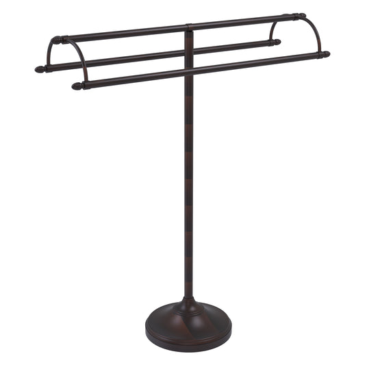 Allied Brass TS-30-VB 2-Arm Venetian Bronze Freestanding Towel Holder