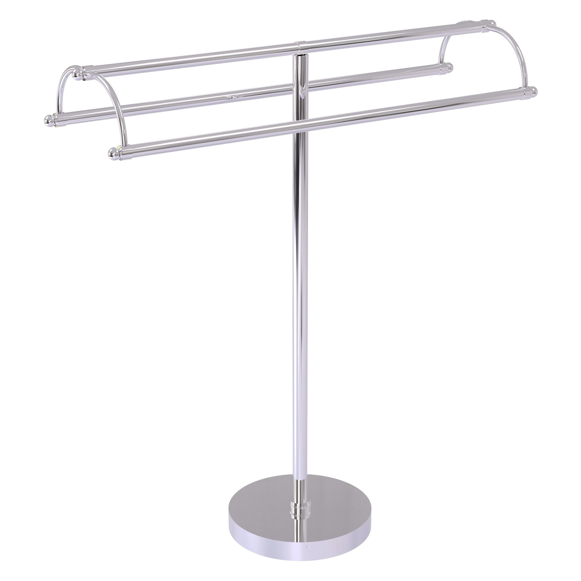 Allied Brass TS-31-PC 2-Arm Polished Chrome Freestanding Towel Holder
