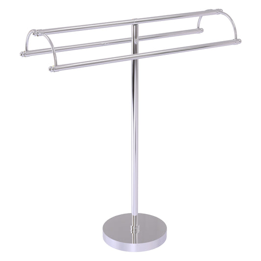 Allied Brass TS-31-PC 2-Arm Polished Chrome Freestanding Towel Holder