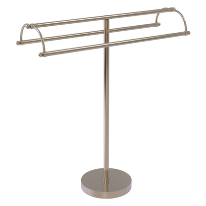 Allied Brass TS-31-PEW 2-Arm Antique Pewter Freestanding Towel Holder