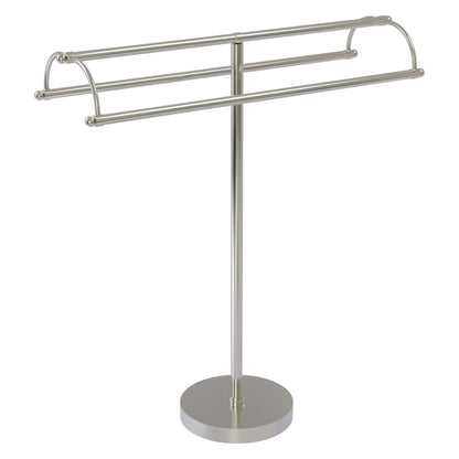 Allied Brass TS-31-SN 2-Arm Satin Nickel Freestanding Towel Holder