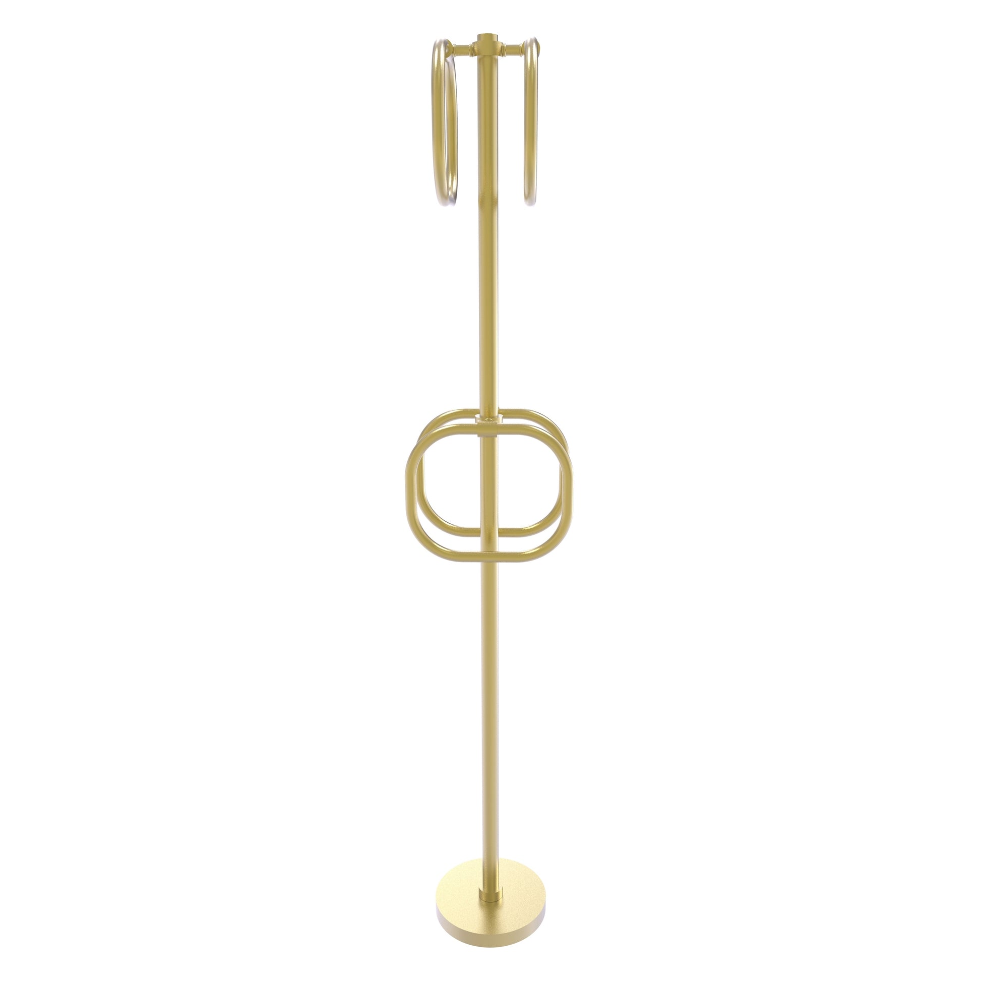 Allied Brass TS-40-SBR Satin Brass Freestanding Towel Holder