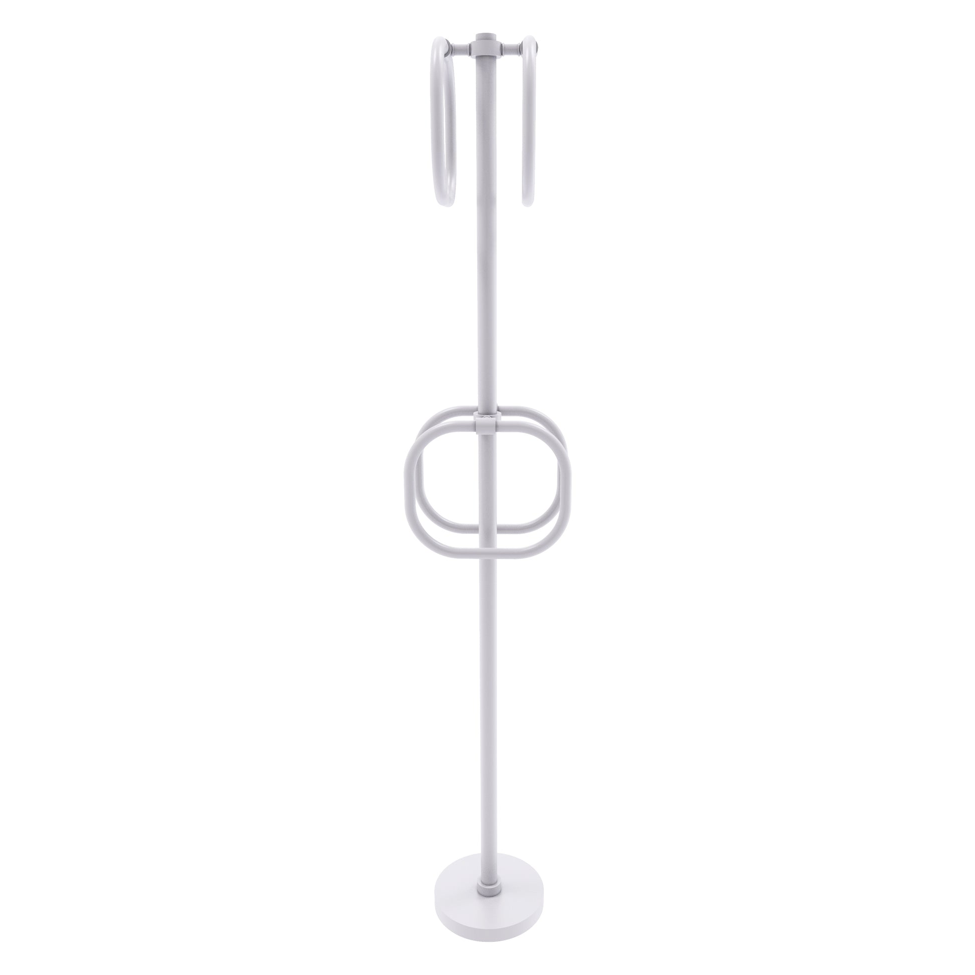 Allied Brass TS-40-WHM Matte White Freestanding Towel Holder