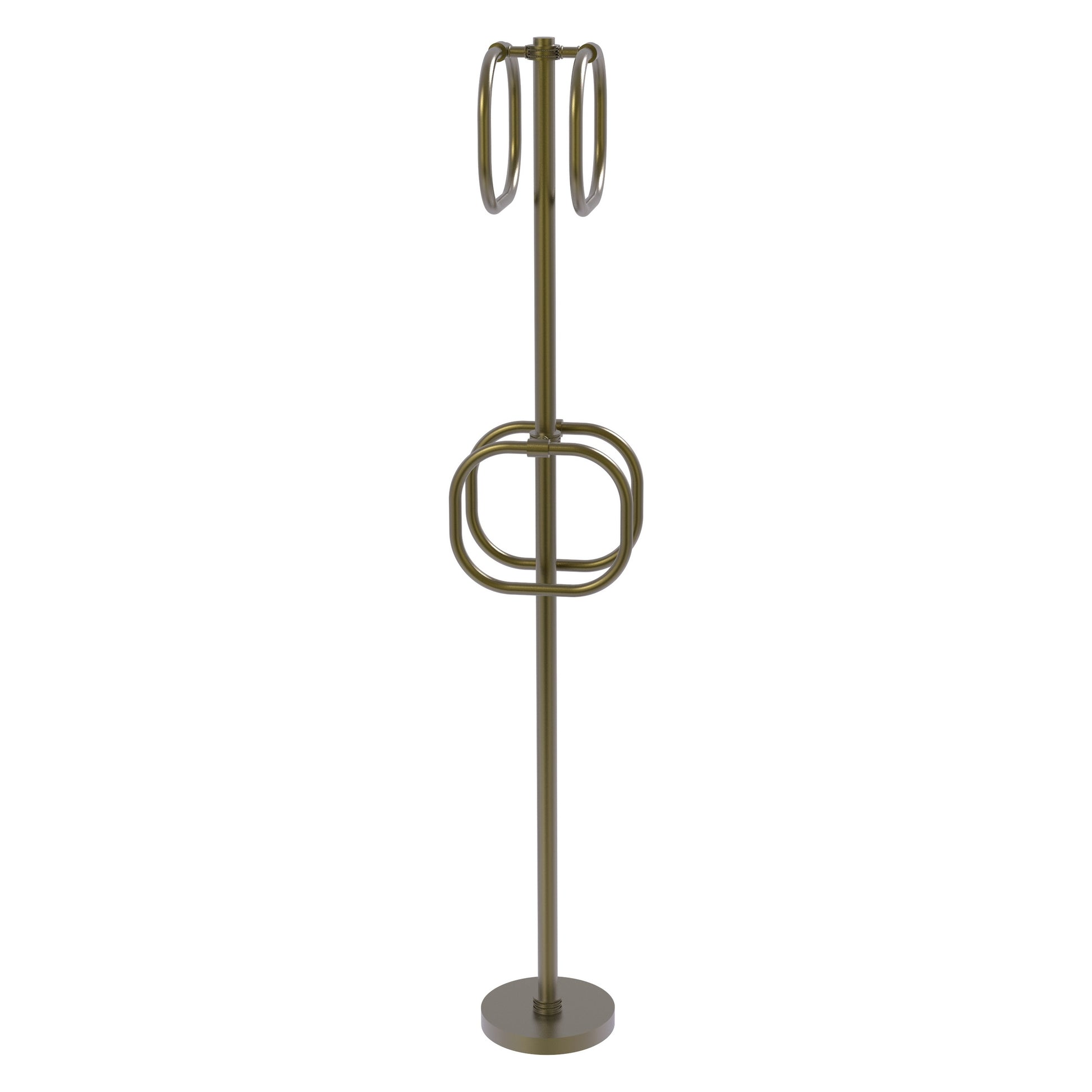 Allied Brass TS-40D-ABR Antique Brass Freestanding Towel Holder