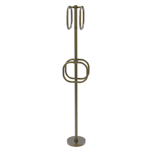 Allied Brass TS-40D-ABR Antique Brass Freestanding Towel Holder