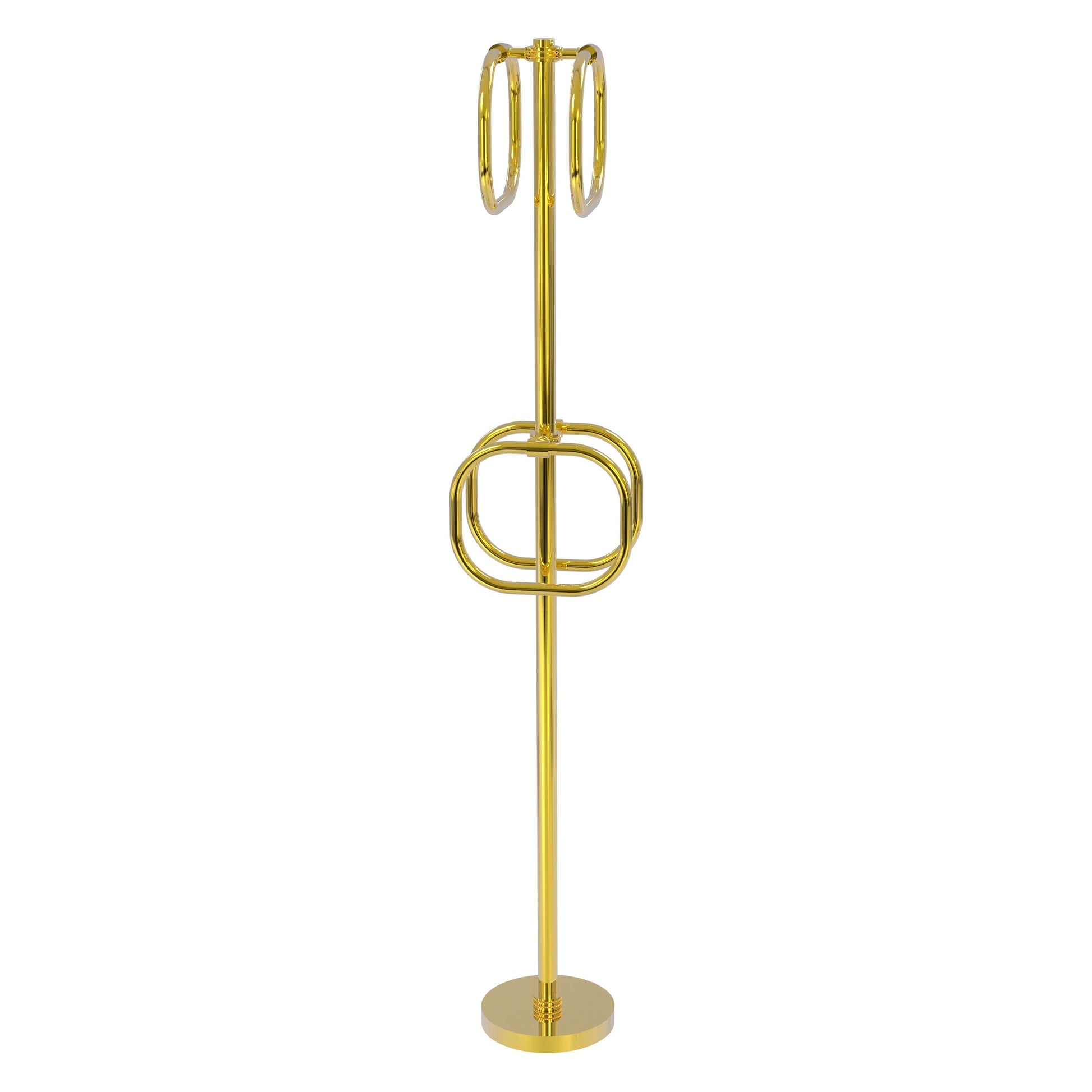 Allied Brass TS-40D-PB Polished Brass Freestanding Towel Holder