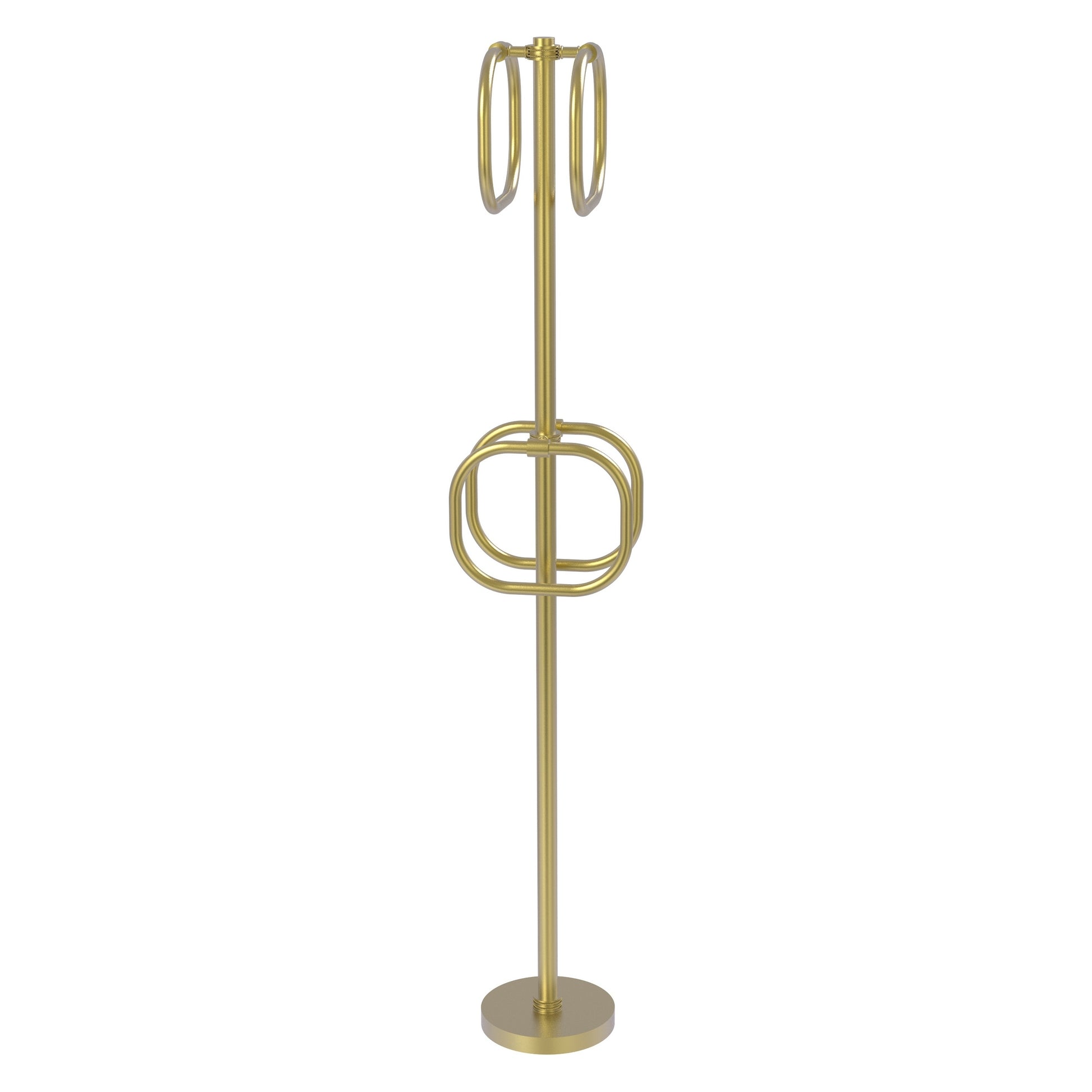 Allied Brass TS-40D-SBR Satin Brass Freestanding Towel Holder