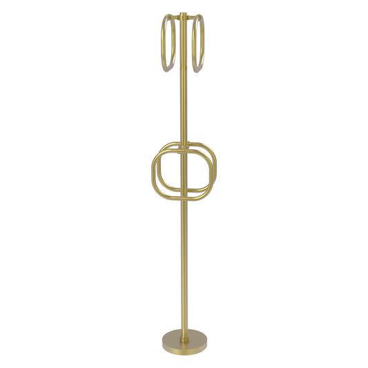 Allied Brass TS-40D-SBR Satin Brass Freestanding Towel Holder