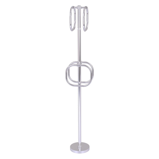 Allied Brass TS-40D-SCH Satin Chrome Freestanding Towel Holder