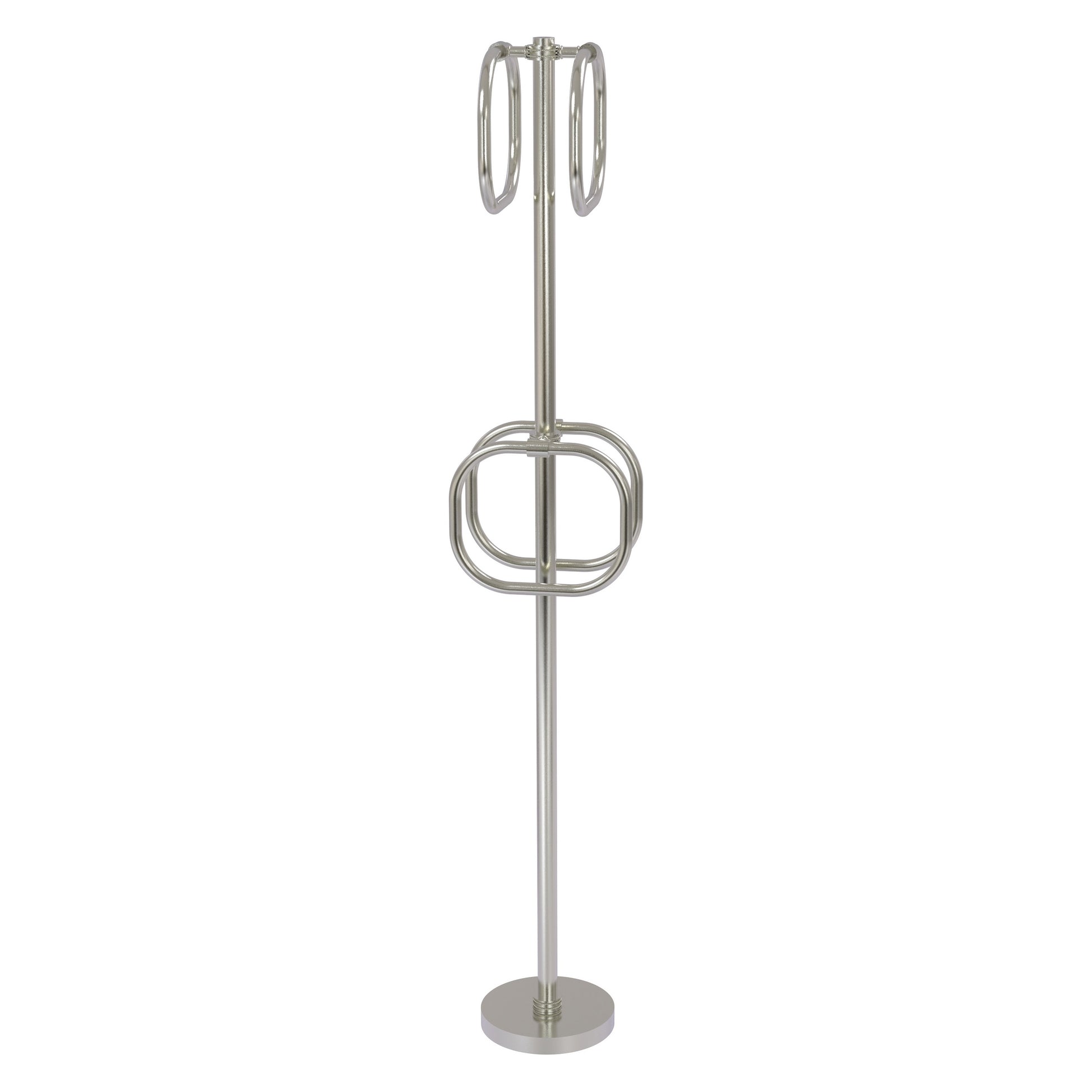 Allied Brass TS-40D-SN Satin Nickel Freestanding Towel Holder