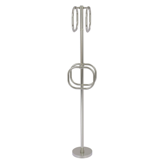 Allied Brass TS-40D-SN Satin Nickel Freestanding Towel Holder
