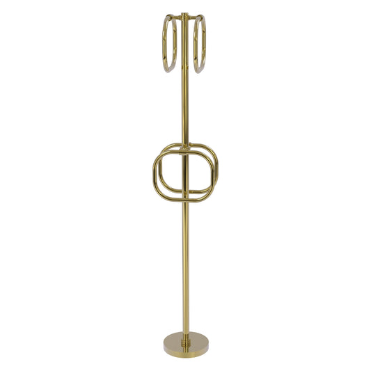 Allied Brass TS-40D-UNL Unlacquered Brass Freestanding Towel Holder