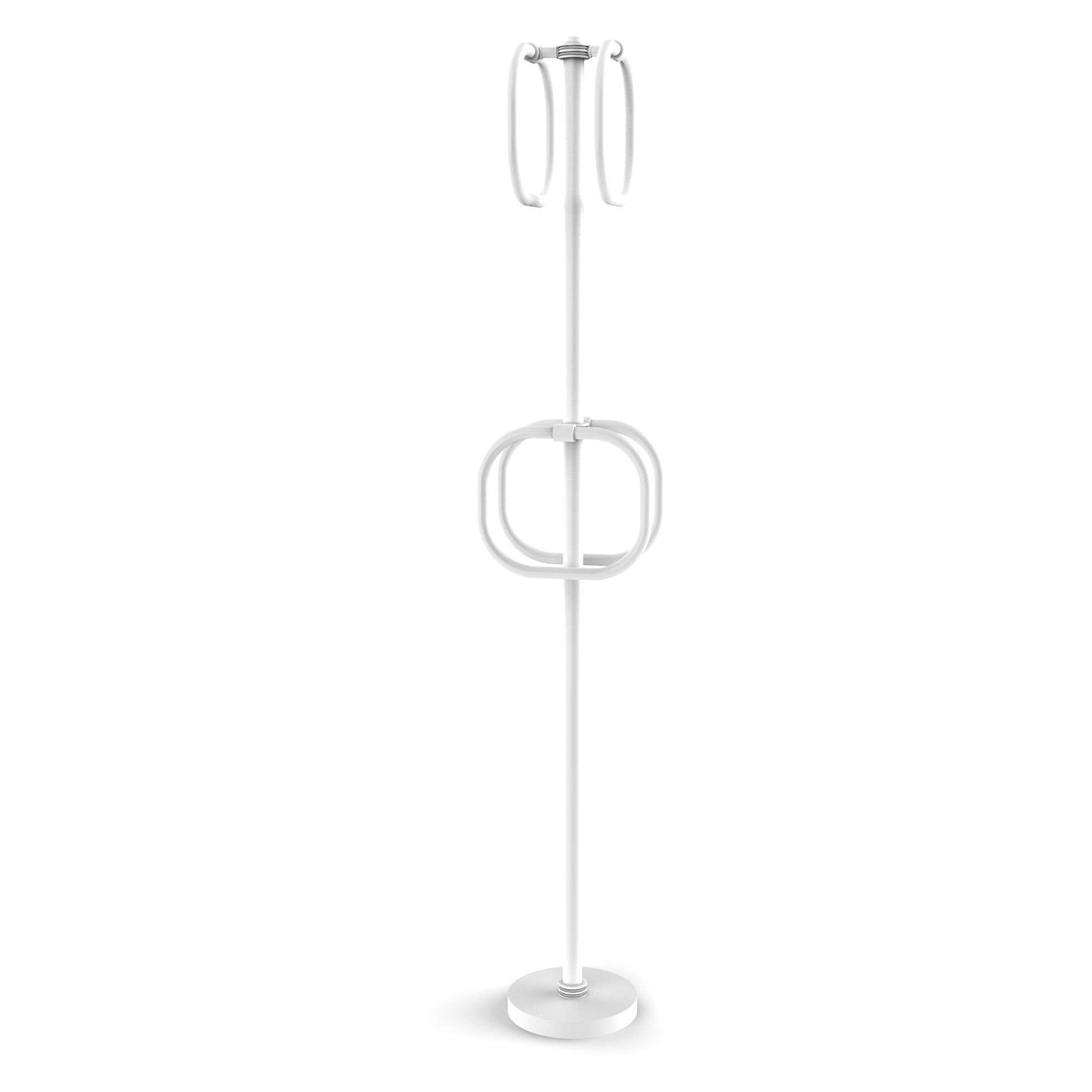 Allied Brass TS-40D-WHM Matte White Freestanding Towel Holder
