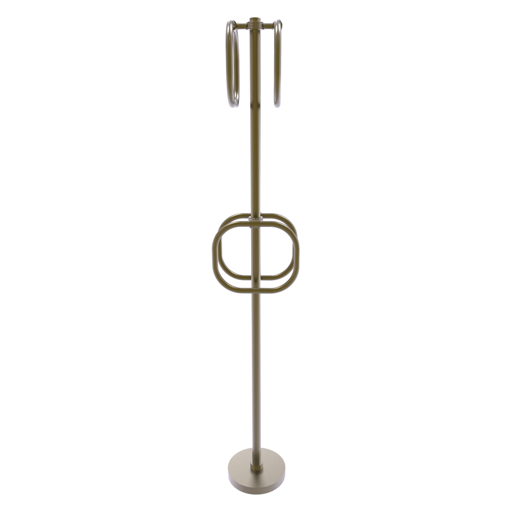 Allied Brass TS-40G-ABR Antique Brass Freestanding Towel Holder