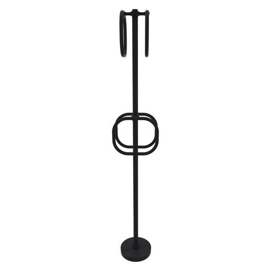 Allied Brass TS-40G-BKM Matte Black Freestanding Towel Holder