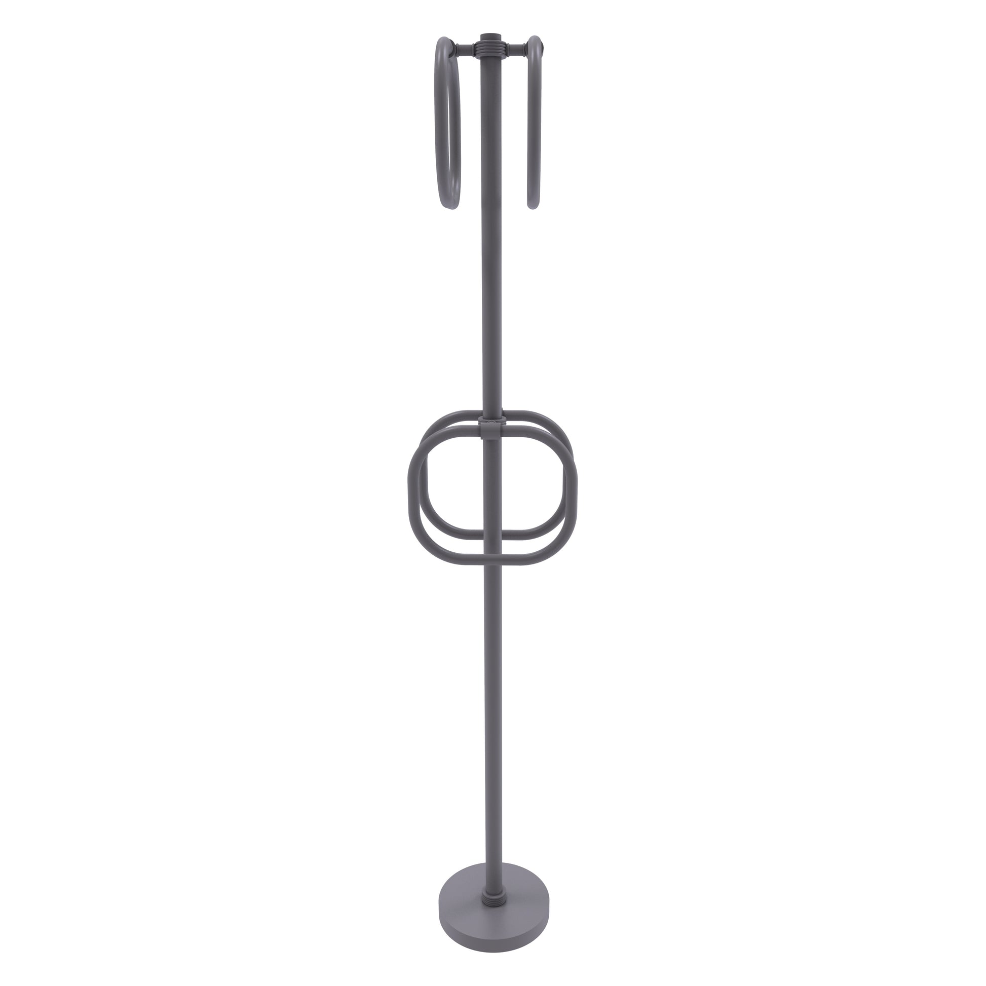 Allied Brass TS-40G-GYM Matte Gray Freestanding Towel Holder