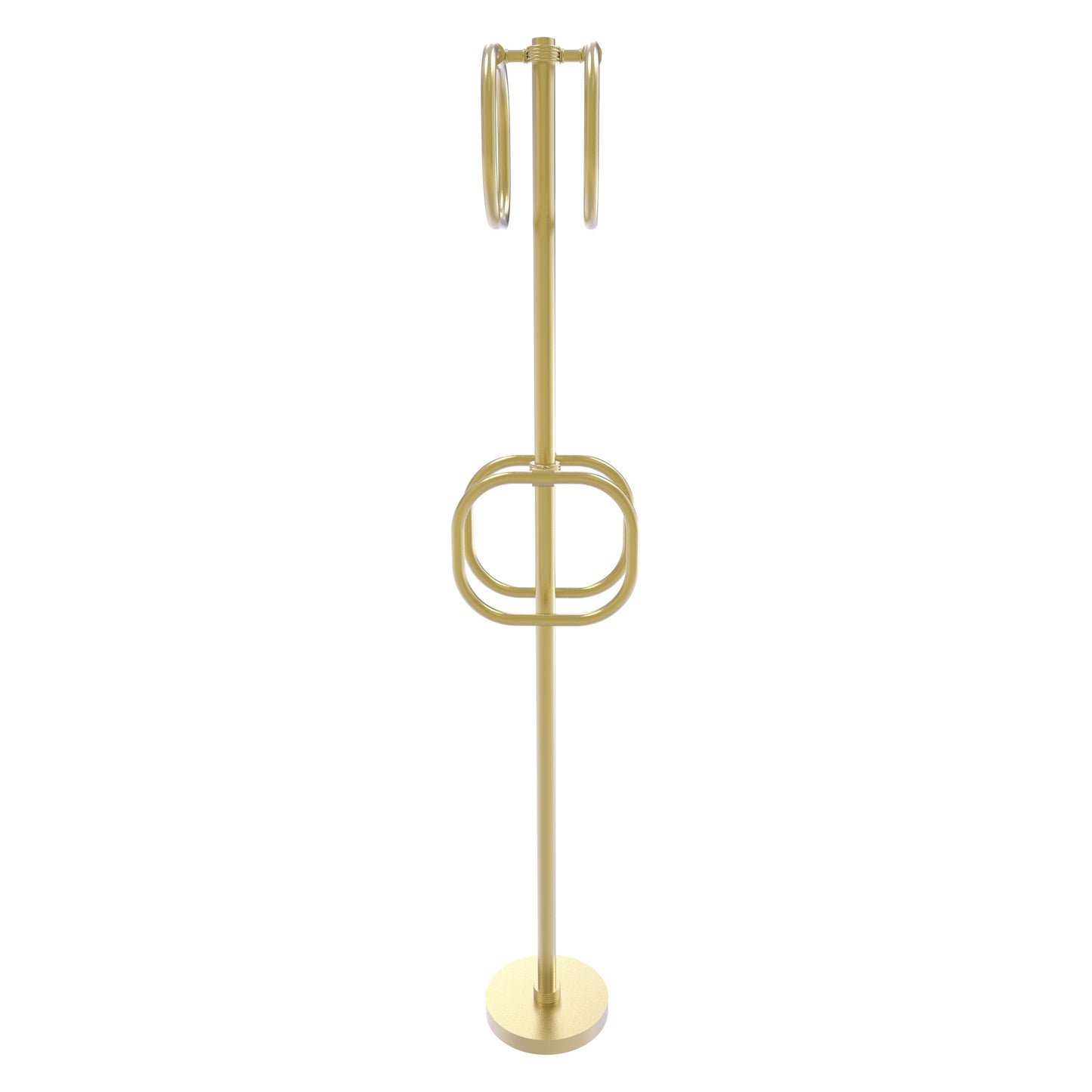 Allied Brass TS-40G-SBR Satin Brass Freestanding Towel Holder