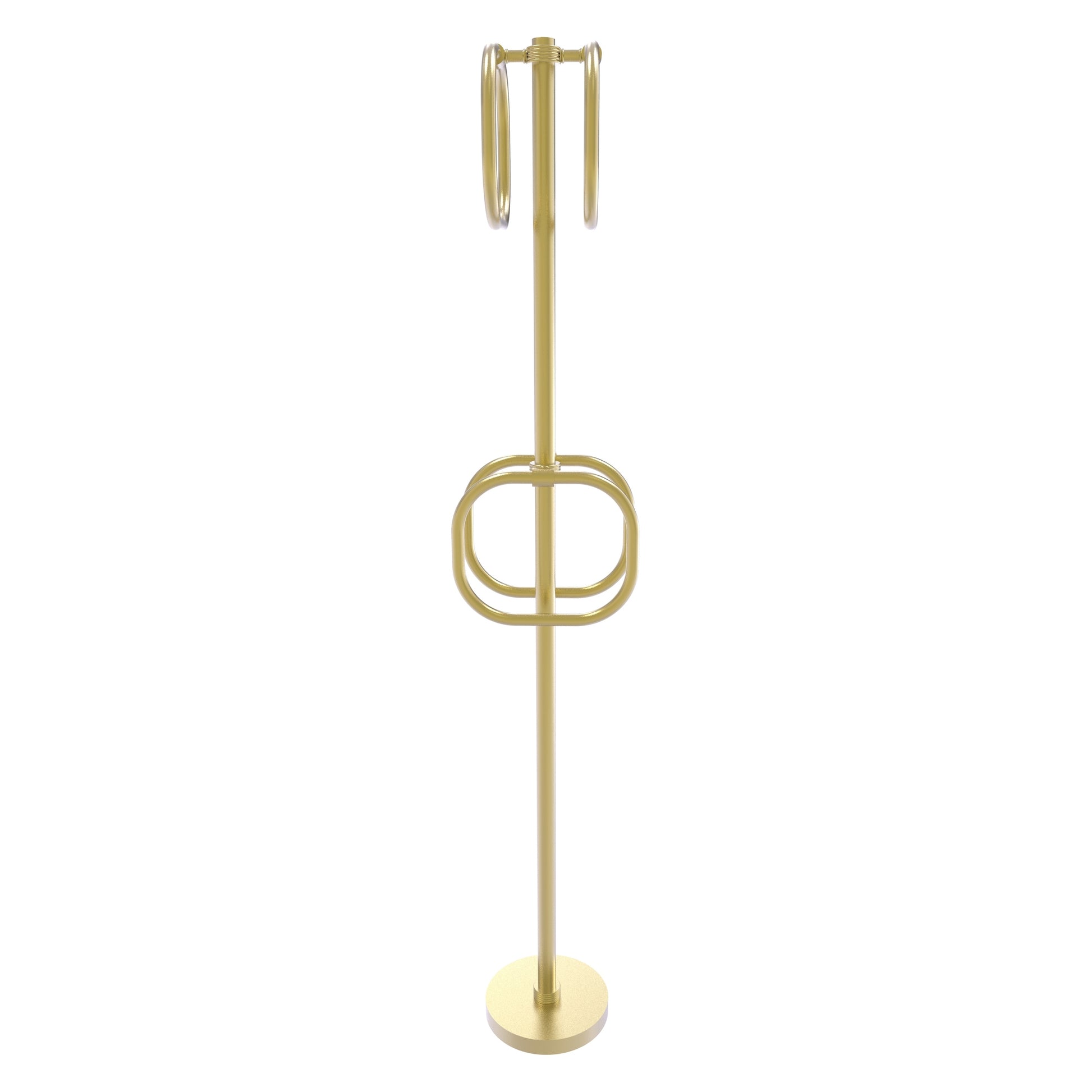 Allied Brass TS-40G-SBR Satin Brass Freestanding Towel Holder