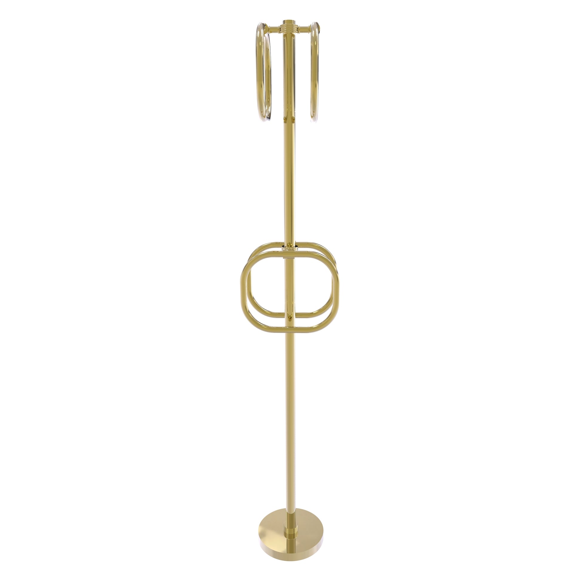 Allied Brass TS-40G-UNL Unlacquered Brass Freestanding Towel Holder