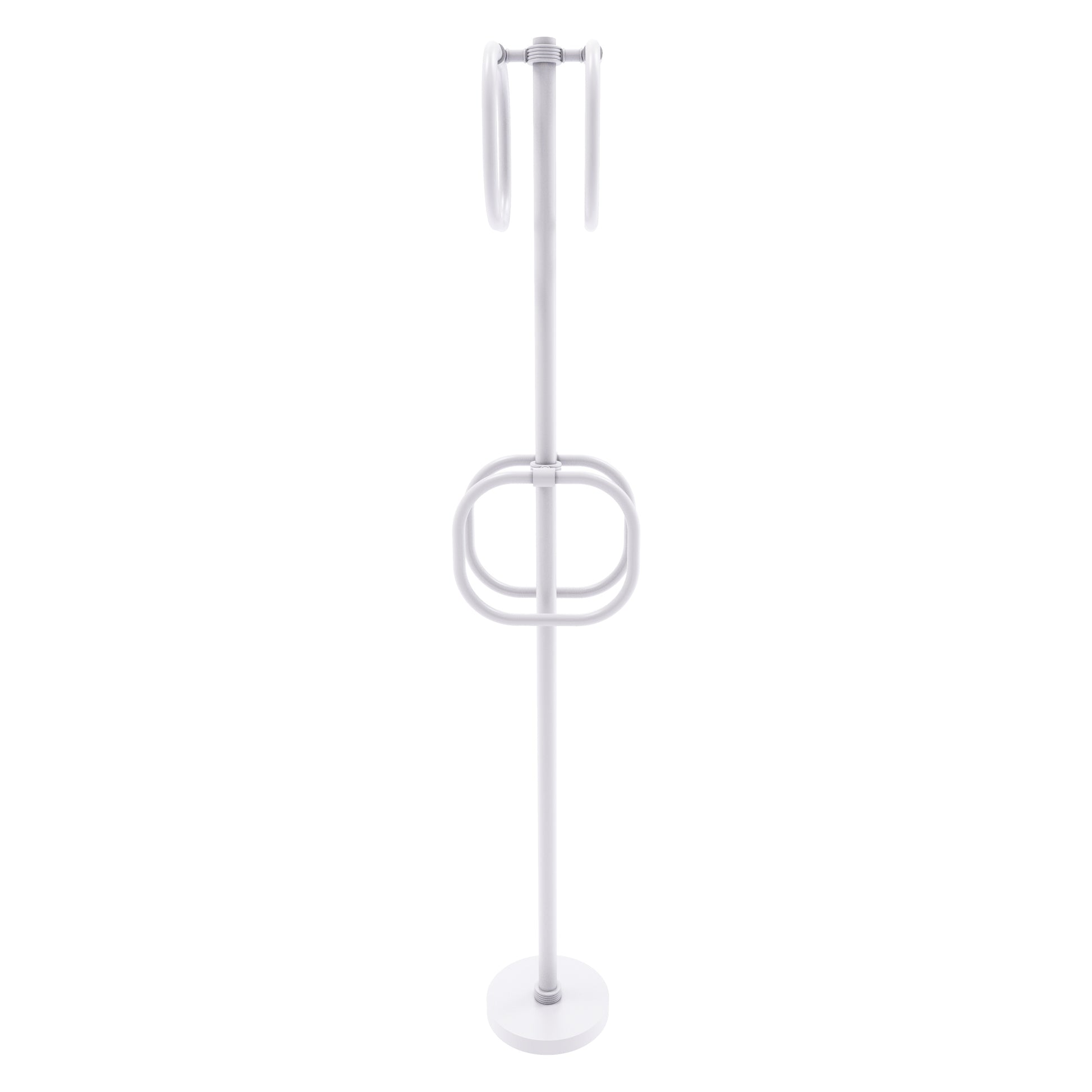 Allied Brass TS-40G-WHM Matte White Freestanding Towel Holder