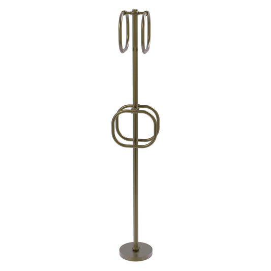 Allied Brass TS-40T-ABR Antique Brass Freestanding Towel Holder