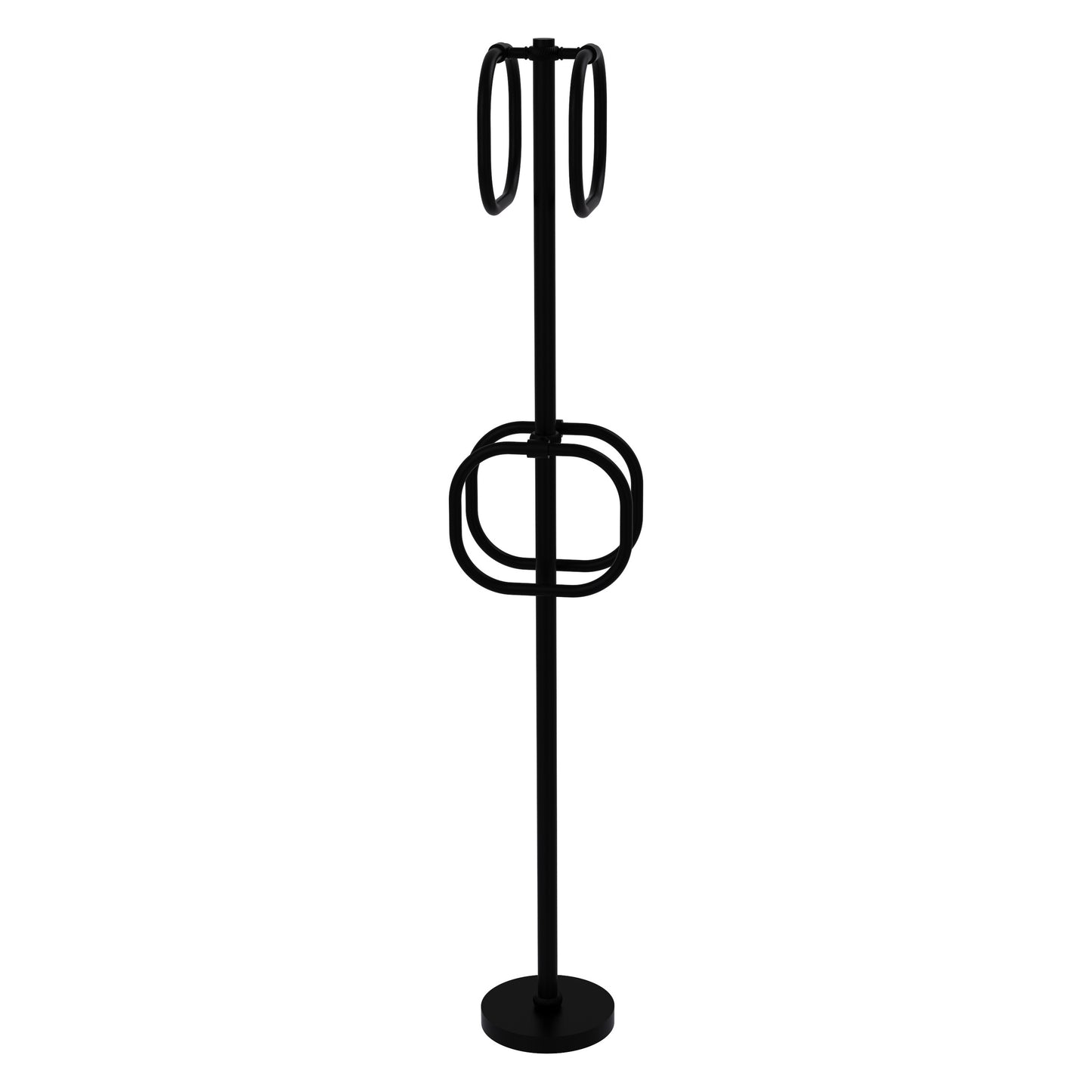 Allied Brass TS-40T-BKM Matte Black Freestanding Towel Holder