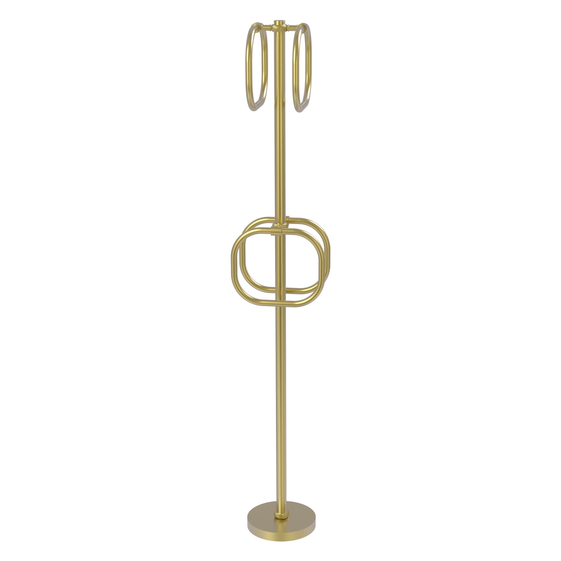 Allied Brass TS-40T-SBR Satin Brass Freestanding Towel Holder