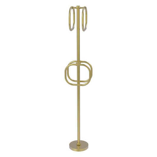 Allied Brass TS-40T-SBR Satin Brass Freestanding Towel Holder