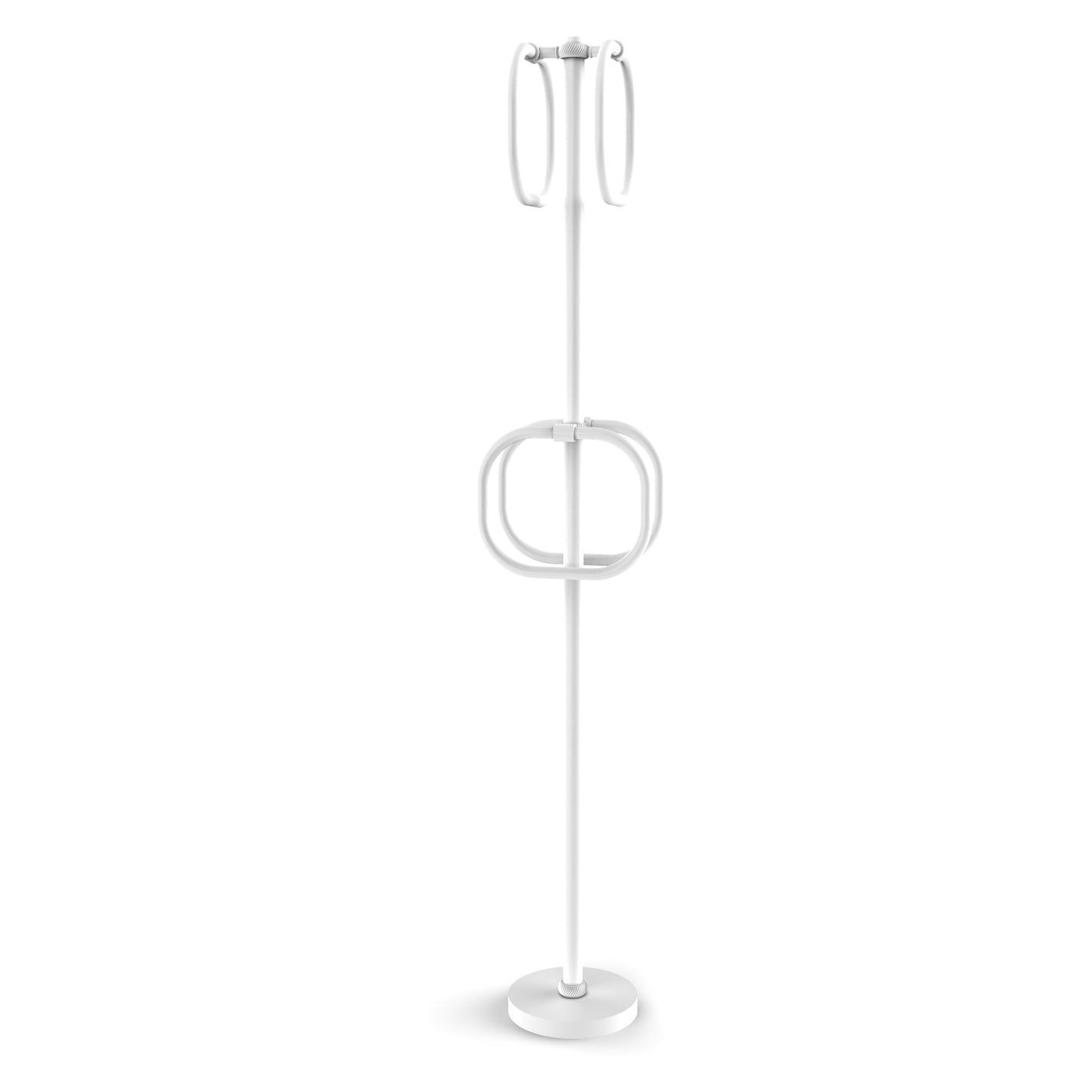 Allied Brass TS-40T-WHM Matte White Freestanding Towel Holder