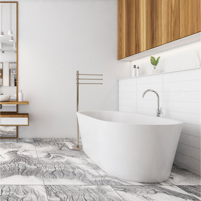 Allied Brass TS-45-PEW 39" Antique Pewter Freestanding Towel Holder With 3 Pivoting 12 Inch Arms