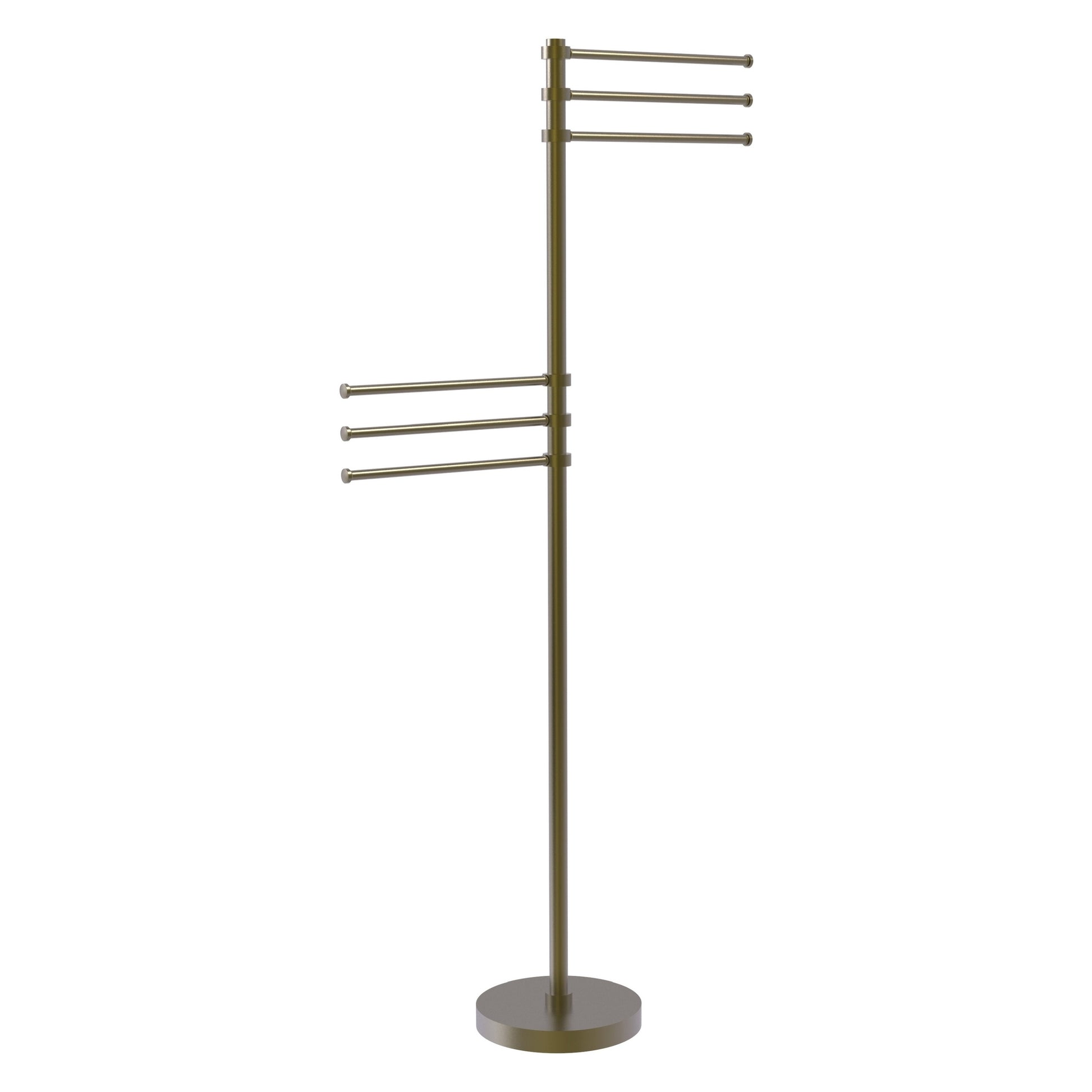 Allied Brass TS-50-ABR Antique Brass Towel Holder Stand