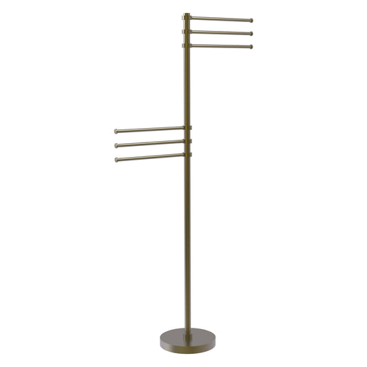 Allied Brass TS-50-ABR Antique Brass Towel Holder Stand