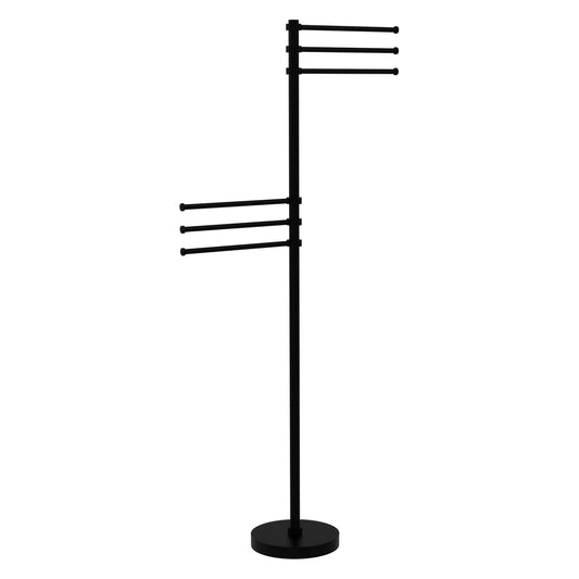 Allied Brass TS-50-BKM Matte Black Towel Holder Stand