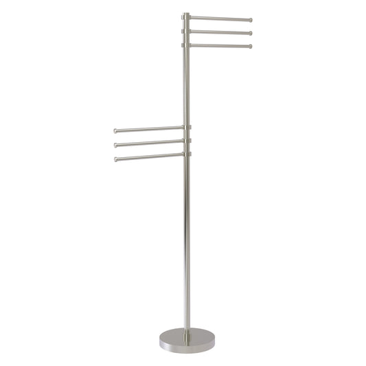 Allied Brass TS-50-SN Satin Nickel Towel Holder Stand