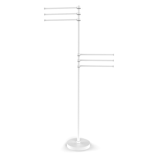 Allied Brass TS-50-WHM Matte White Towel Holder Stand