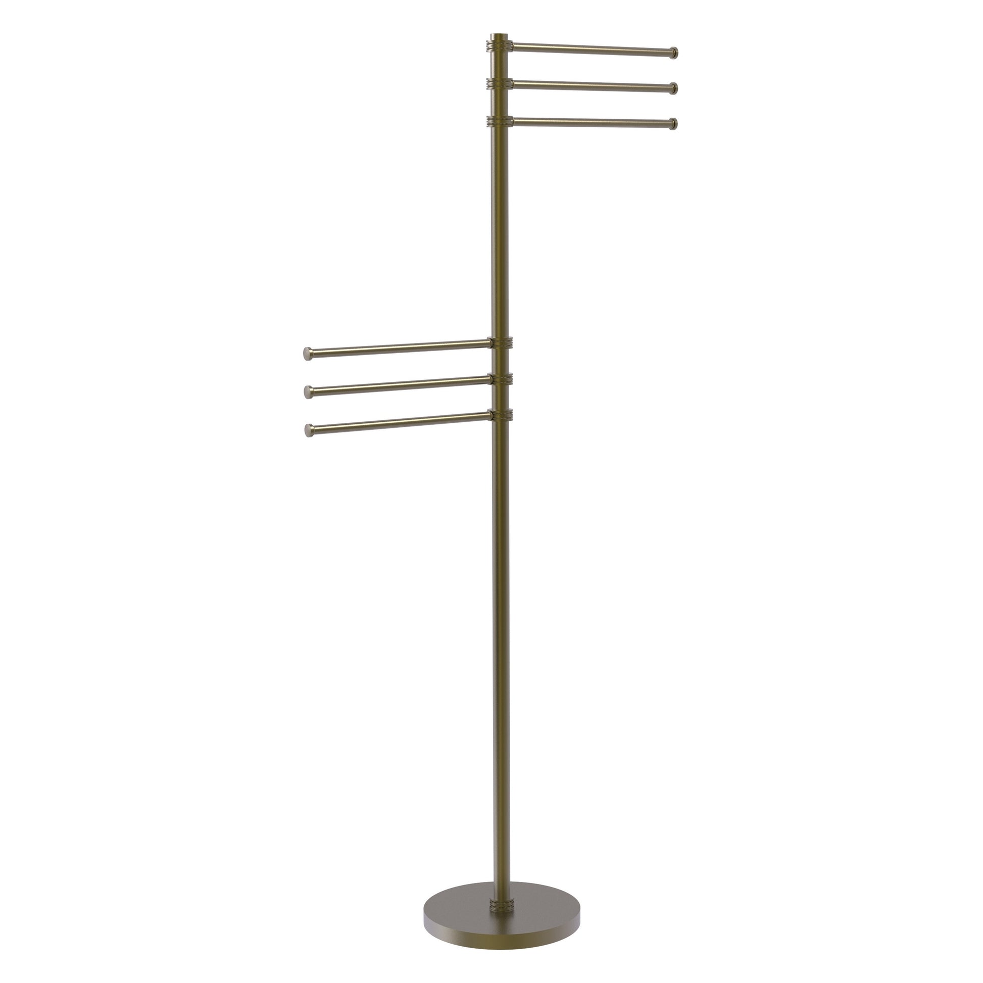 Allied Brass TS-50D-ABR Antique Brass Towel Holder Stand