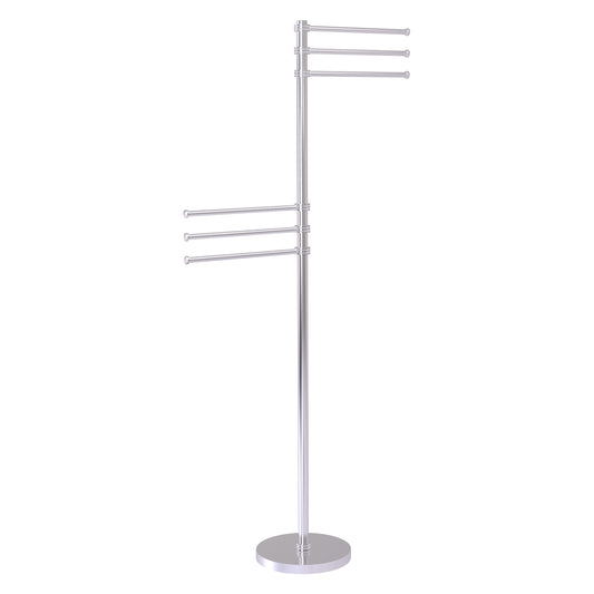 Allied Brass TS-50D-SCH Satin Chrome Towel Holder Stand