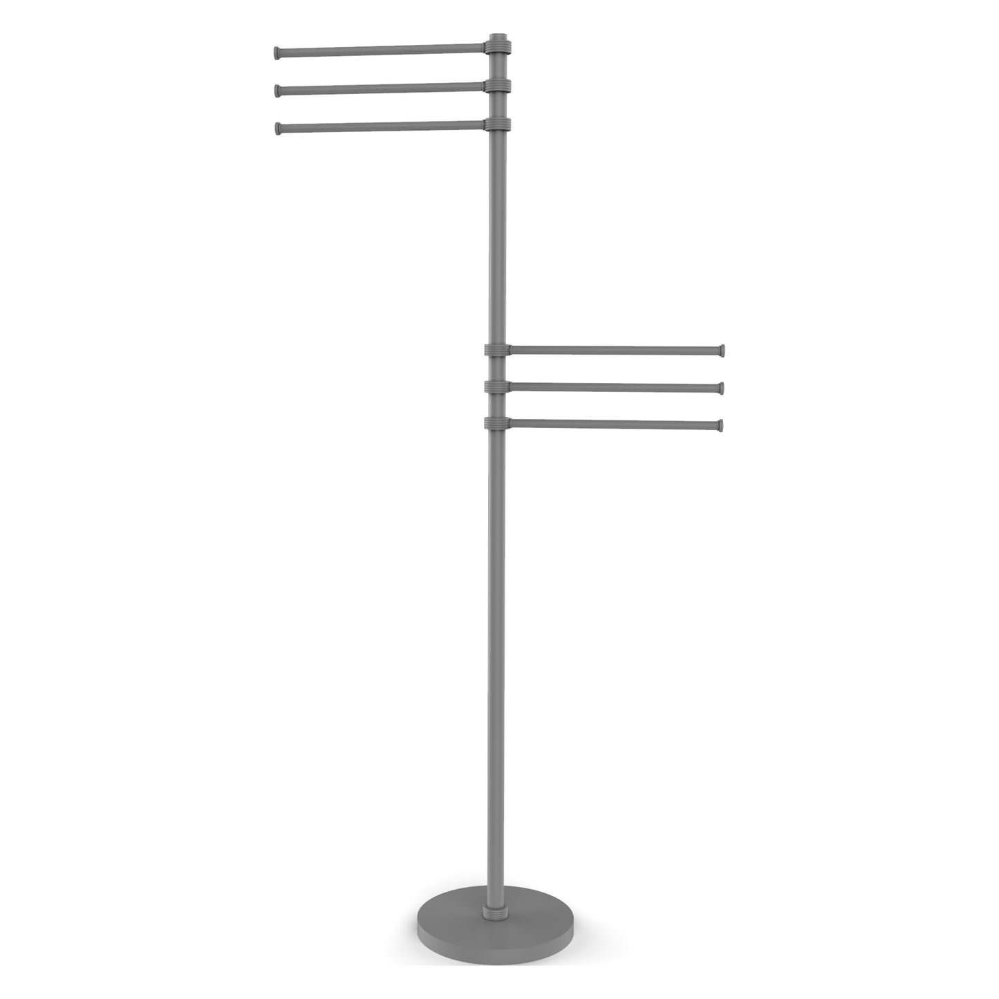 Allied Brass TS-50G-GYM Matte Gray Towel Holder Stand