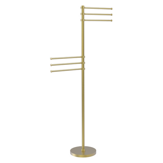Allied Brass TS-50G-SBR Satin Brass Towel Holder Stand