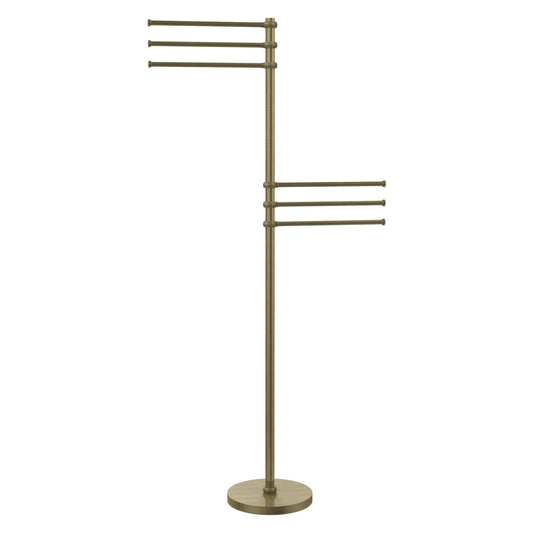 Allied Brass TS-50T-ABR Antique Brass Towel Holder Stand