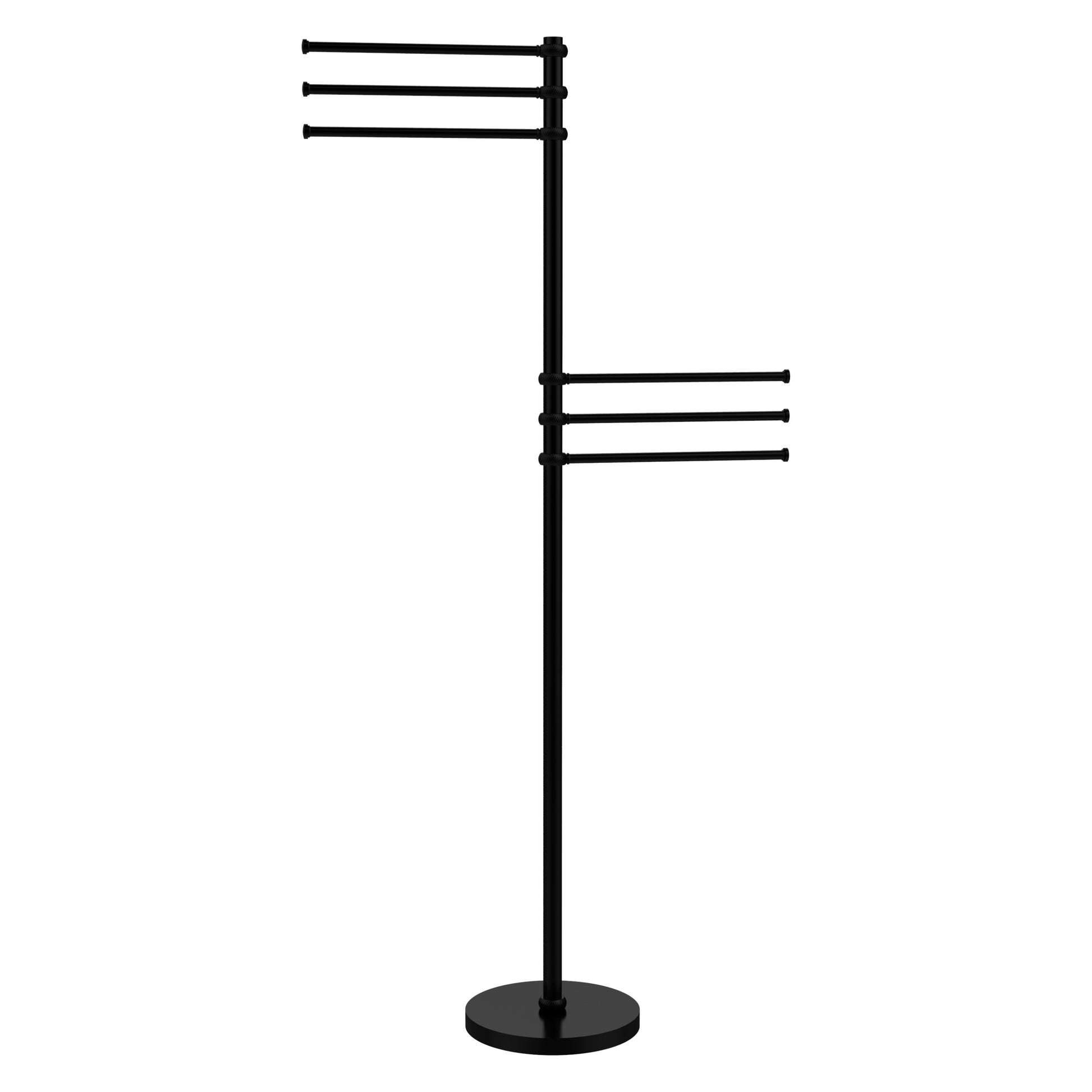 Allied Brass TS-50T-BKM Matte Black Towel Holder Stand