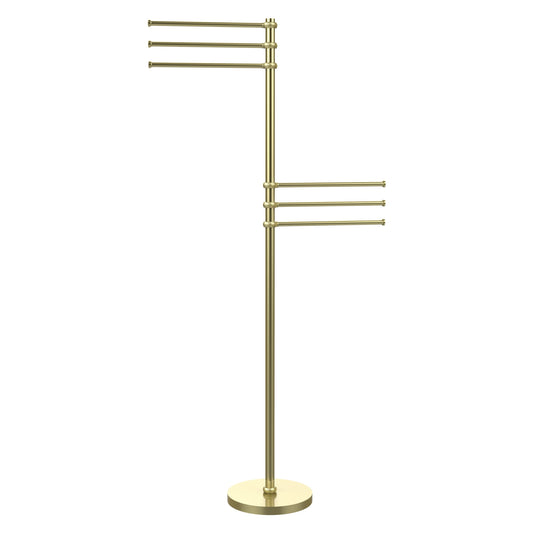 Allied Brass TS-50T-SBR Satin Brass Towel Holder Stand