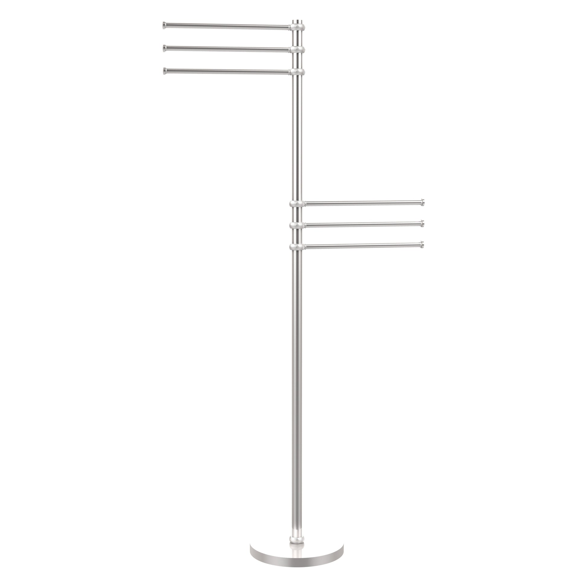 Allied Brass TS-50T-SCH Satin Chrome Towel Holder Stand