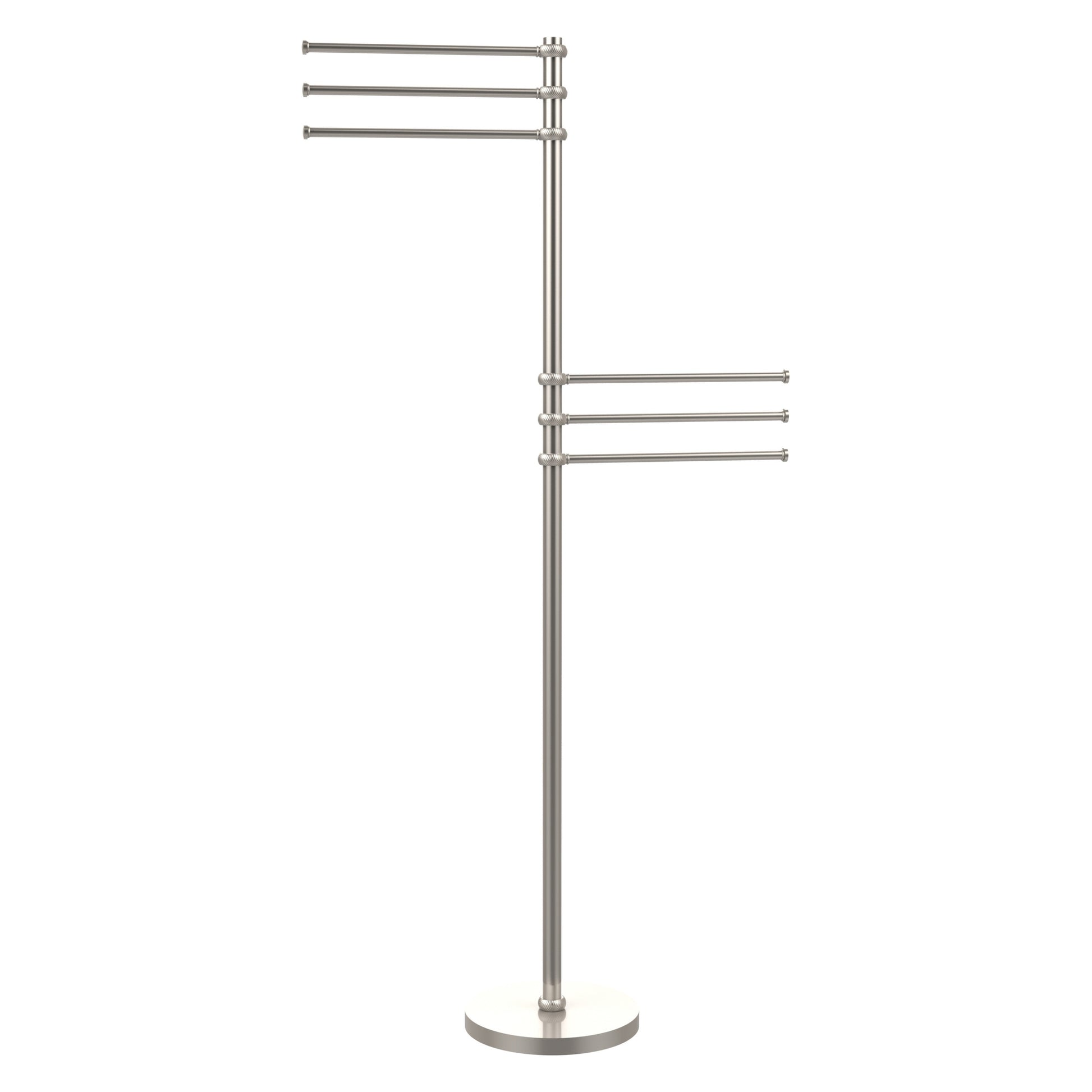 Allied Brass TS-50T-SN Satin Nickel Towel Holder Stand