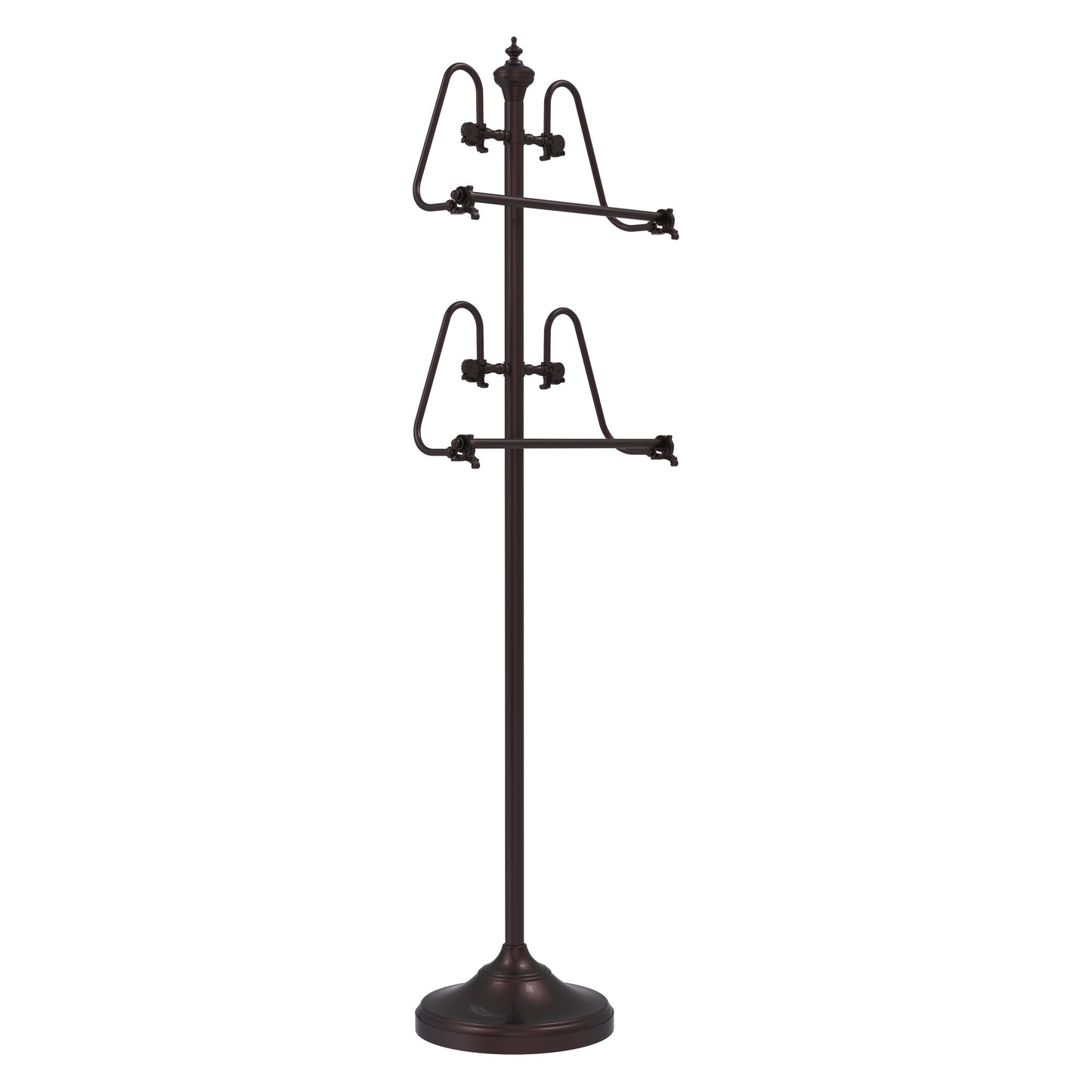 Allied Brass TS-6-ABZ 49" Antique Bronze Floor Standing Towel Holder