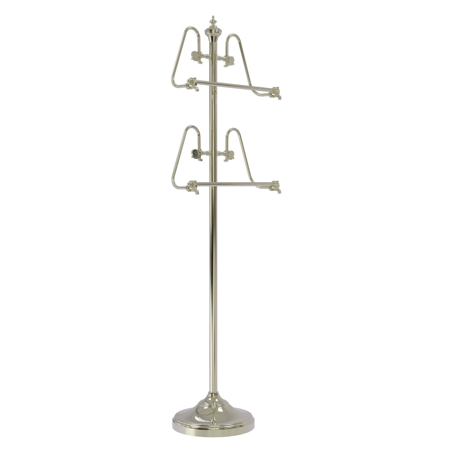 Allied Brass TS-6-PNI 49" Polished Nickel Floor Standing Towel Holder