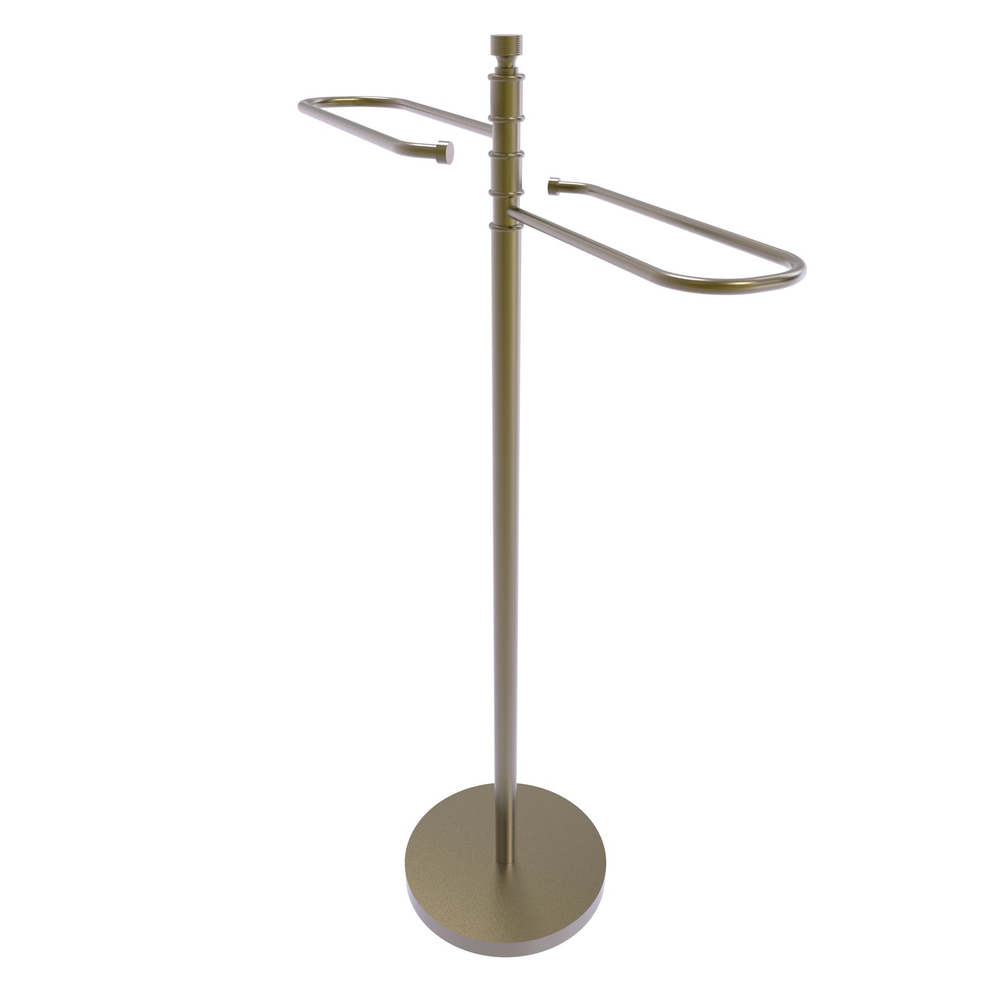 Allied Brass TS-8-ABR Antique Brass Contemporary Free Standing Floor Bath Towel Holder Stand